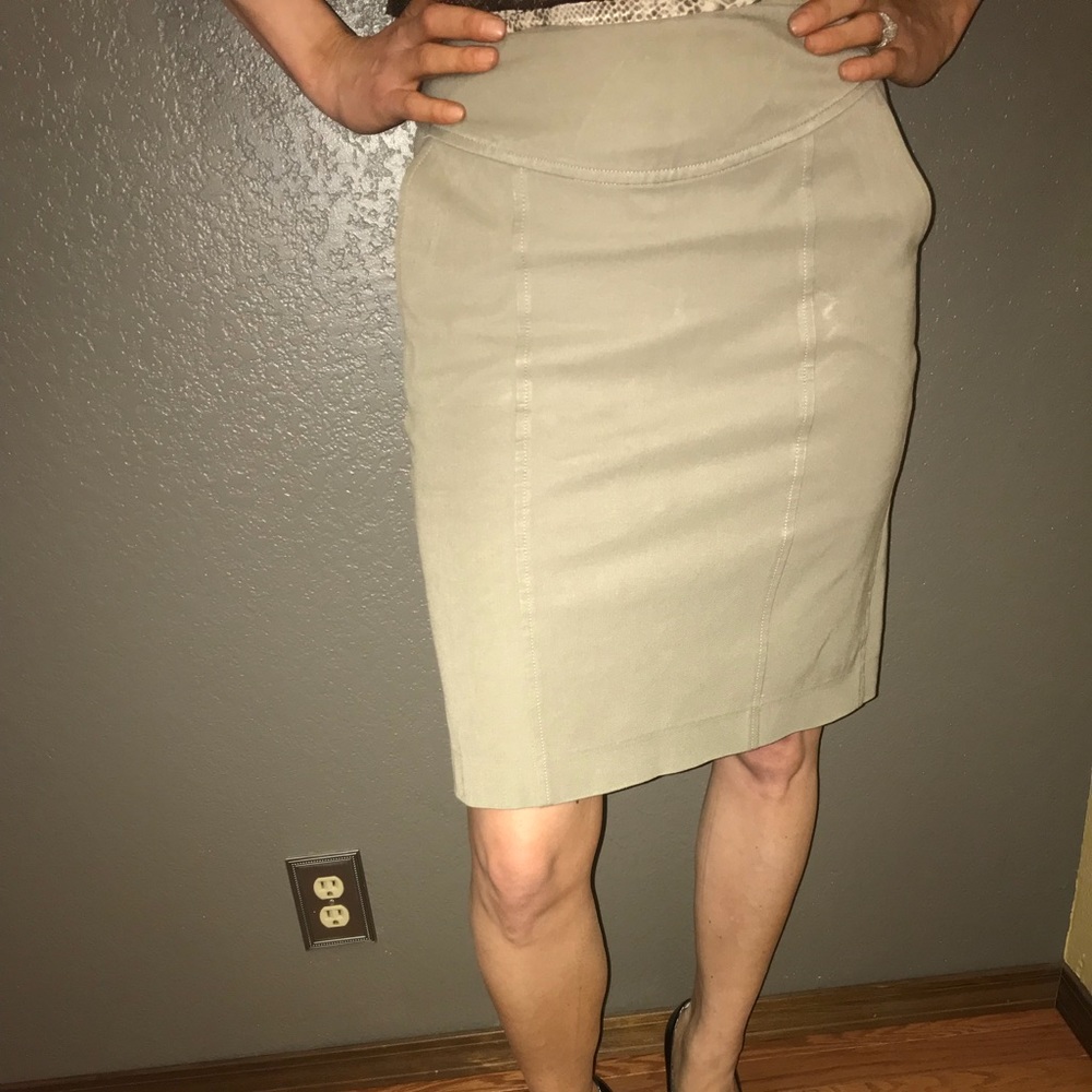 Banana Republic Tan Stretch Pencil Skirt